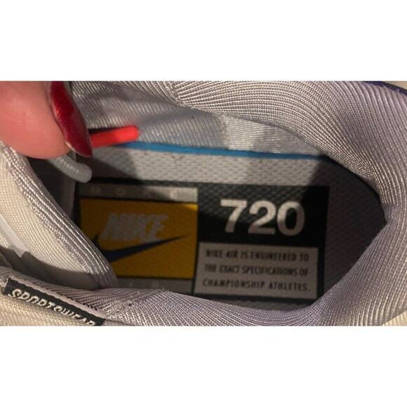 NIKE "Air Max 720" Women's Running Shoes, 8, Gray Nebula, Rainbow Colors - Picture 7 of 11